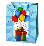 Antella Пакет подарочный бумажный 11х14х6см S шары